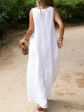 Arielle Sleeveless Cotton Linen Dress