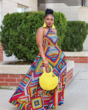 Dashiki Strapless Dress