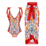 Gemese Painted Print One-piece & Cover Up