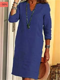 Tarian Solid Loose Fit Casual Dress